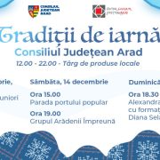 Tradiții de iarnă și parada portului popular, la Consiliul Județean Arad